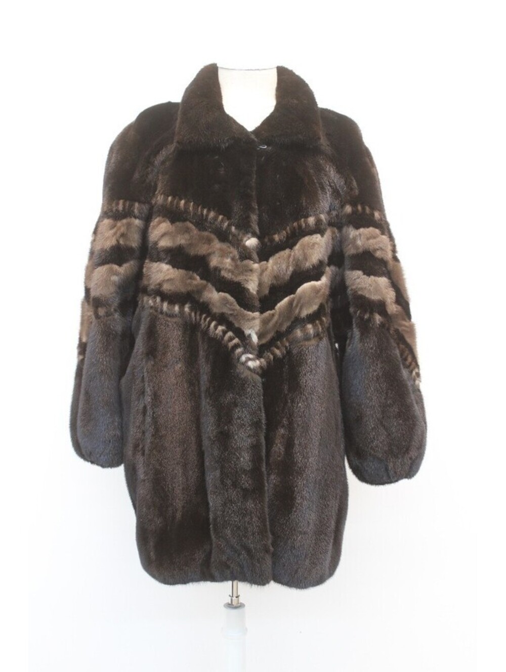 Mint Dark Ranch Lutetia Mink Fur Coat Women Sz 8 New Lining